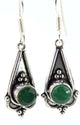 Sparkling Green Cabochon Earrings