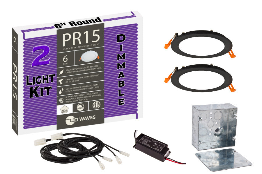 Pr15 6 Inch Ultra Thin Dimmable Led Multi Light Kits 5 Year