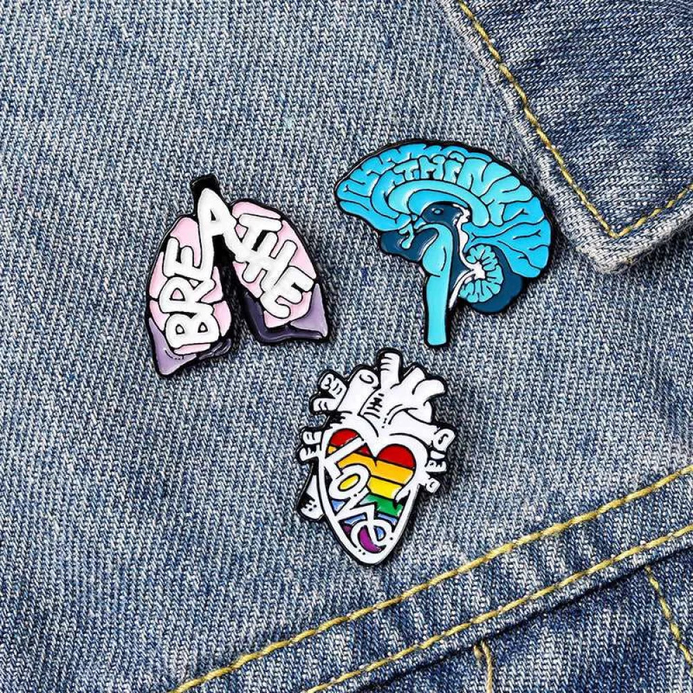 Brain Enamel Pins
