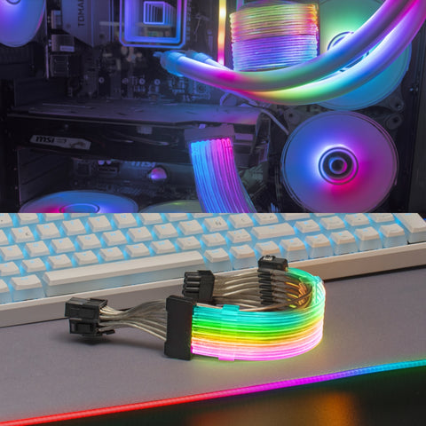 cables pc lumieres rgb