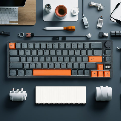 clavier gaming noir orange