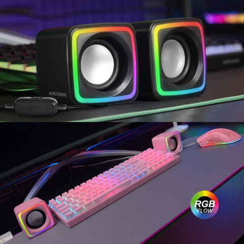 enceintes ordinateur RGB