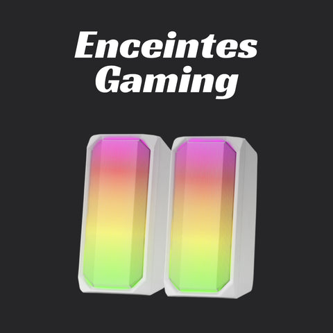 enceintes pc blanc rgb