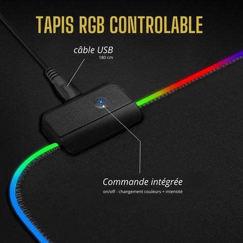 tapis de souris rgb avec commande usb