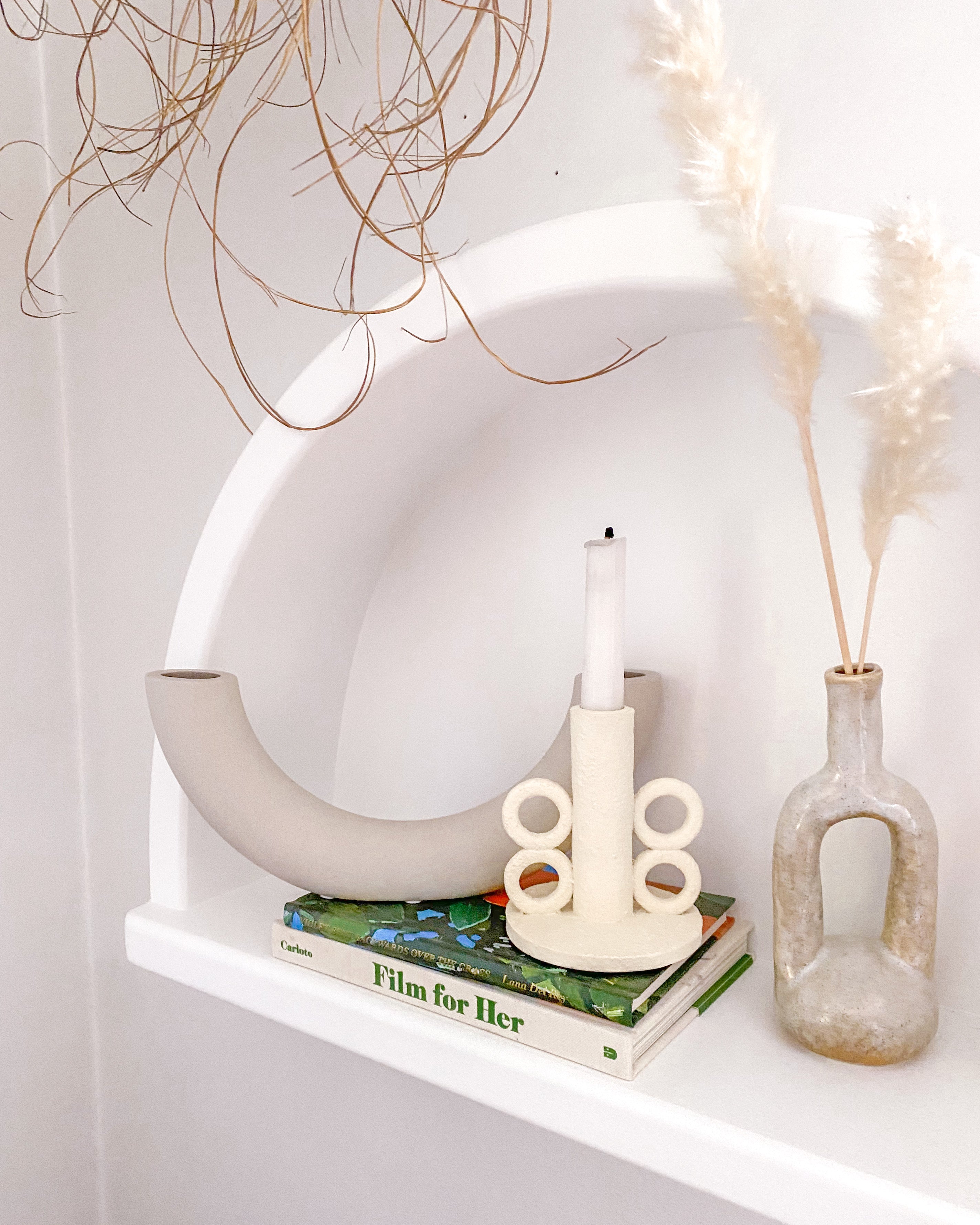 White Taper Candle Holder