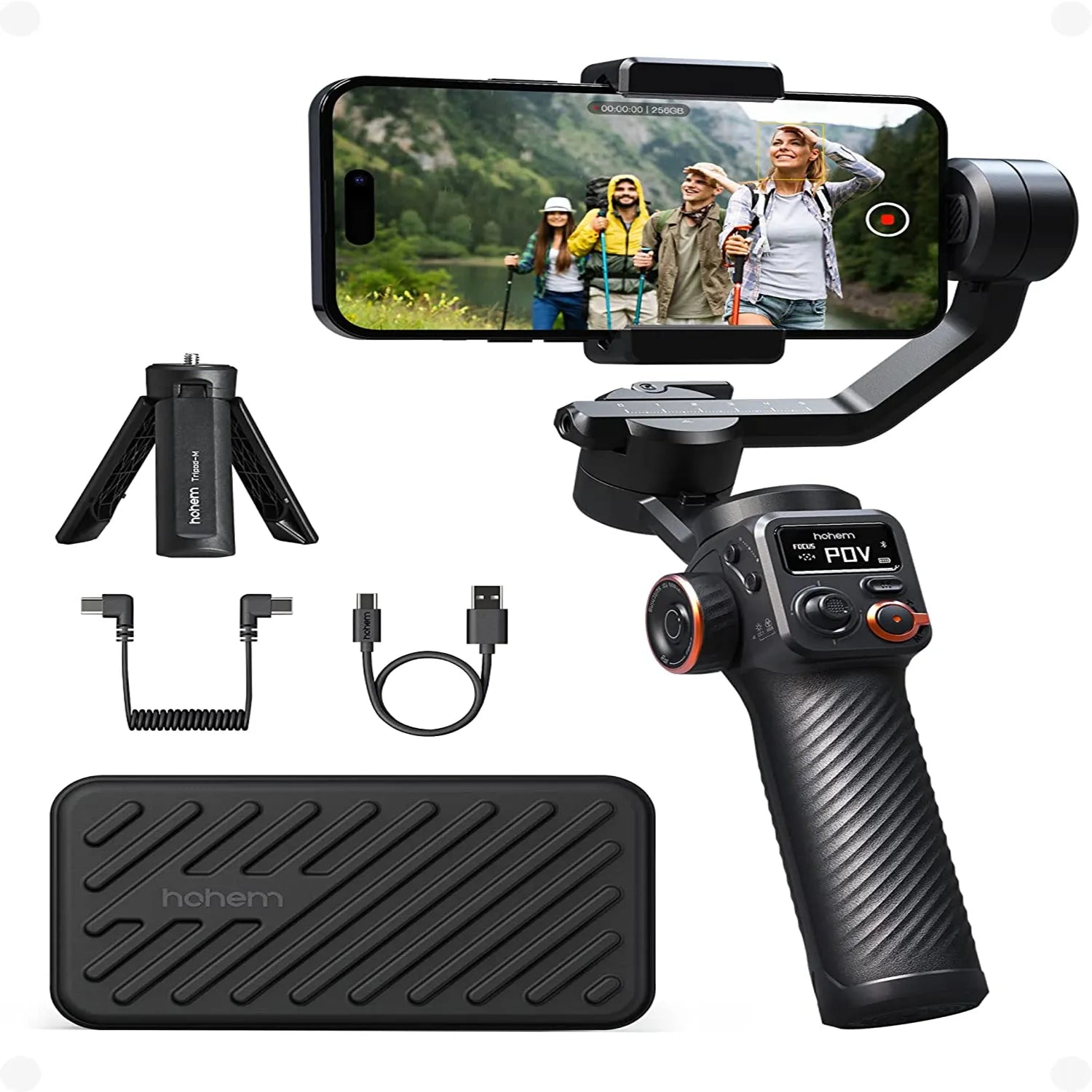 Smartphone Gimbal Stabilizer with Foldable Gimbal