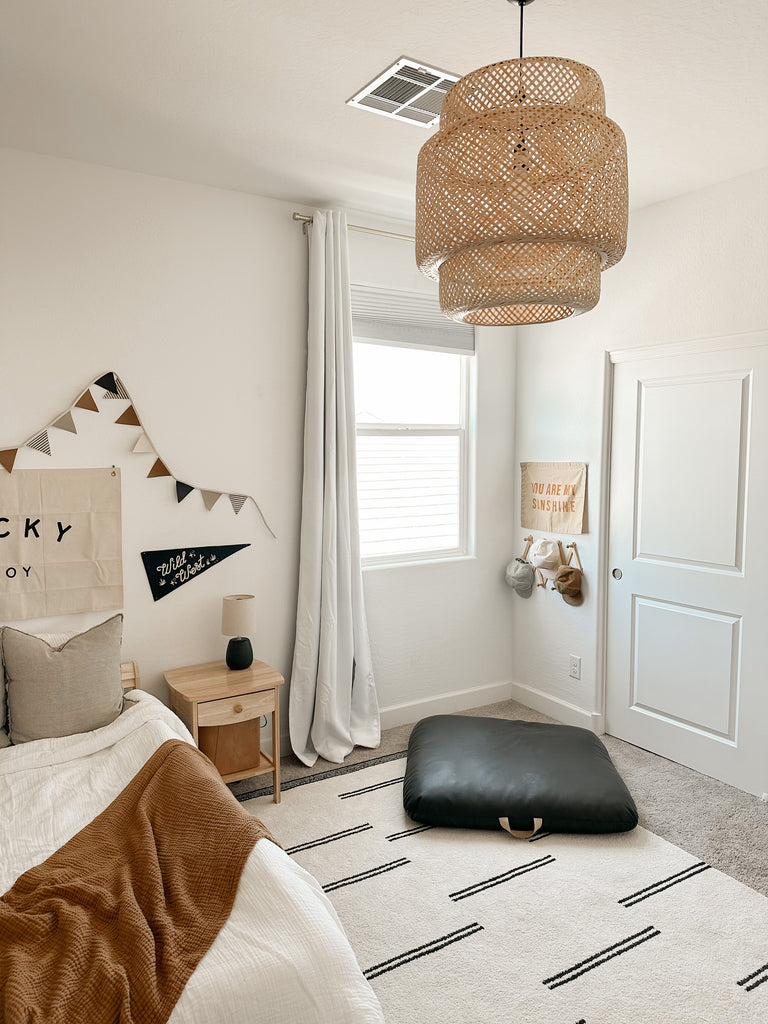 How to style a bohemian boys room with macrame and neutral tones
