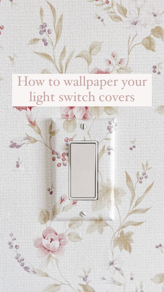 How to Easily DIY a light switch with Peel and Stick wallpaper