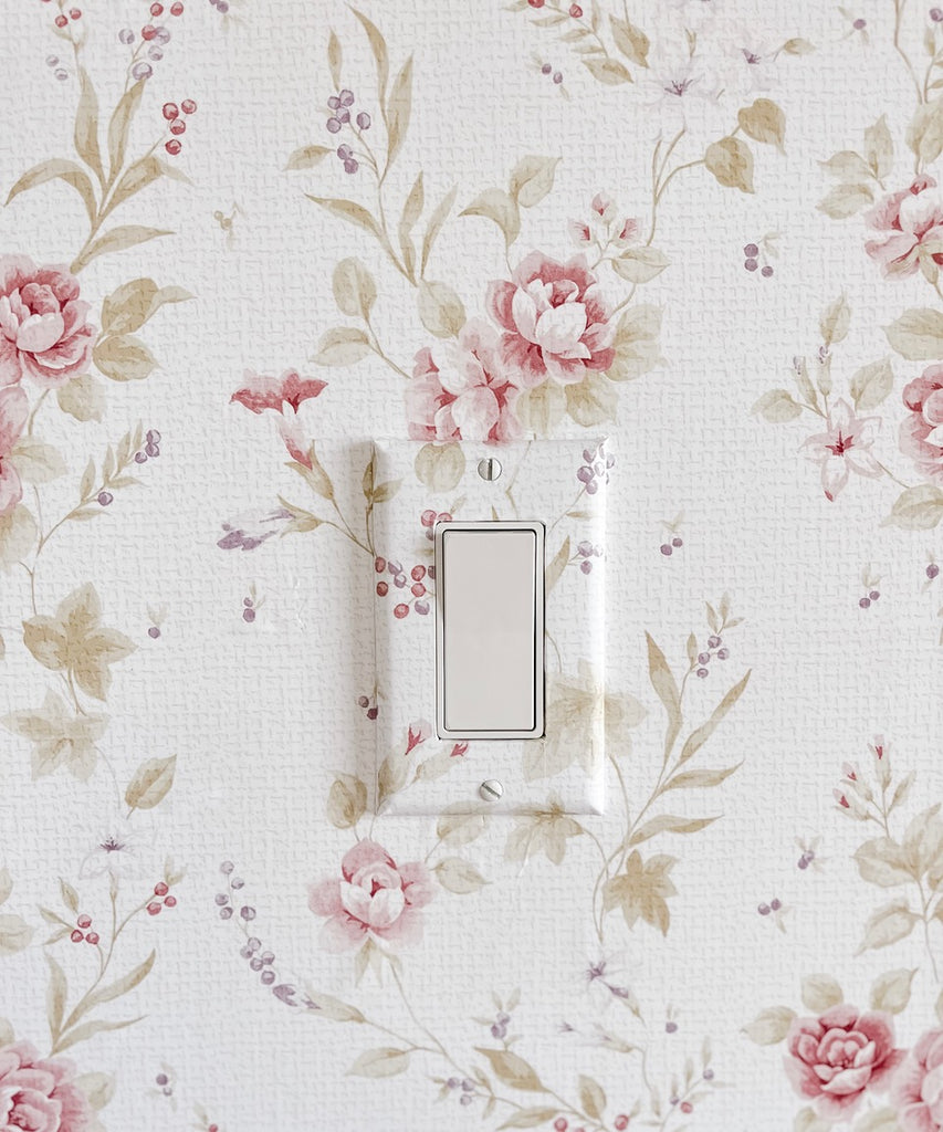 Beautiful home upgrade with simple leftover wallpaper light switch project