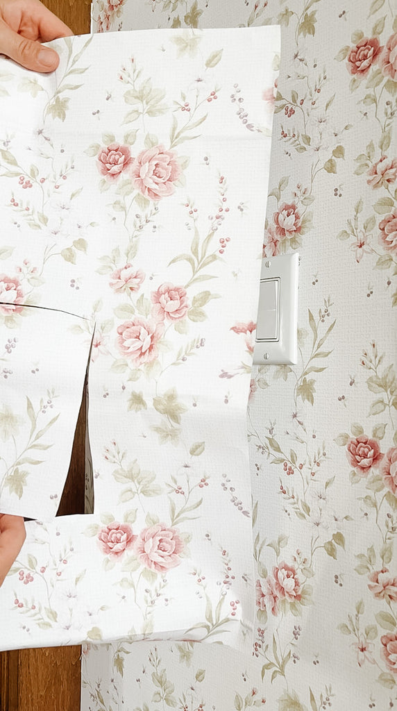 Use leftover wallpaper for easy do it yourself outlet and light switch covers