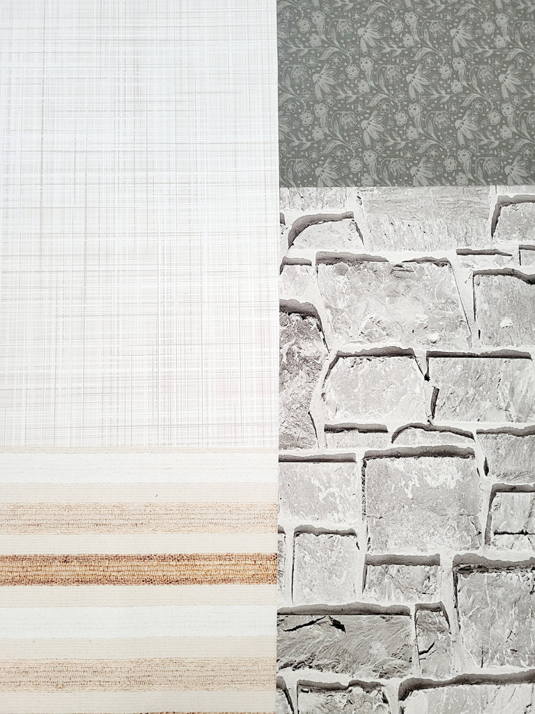 Textured peel and stick wallpaper samples for testing on your walls