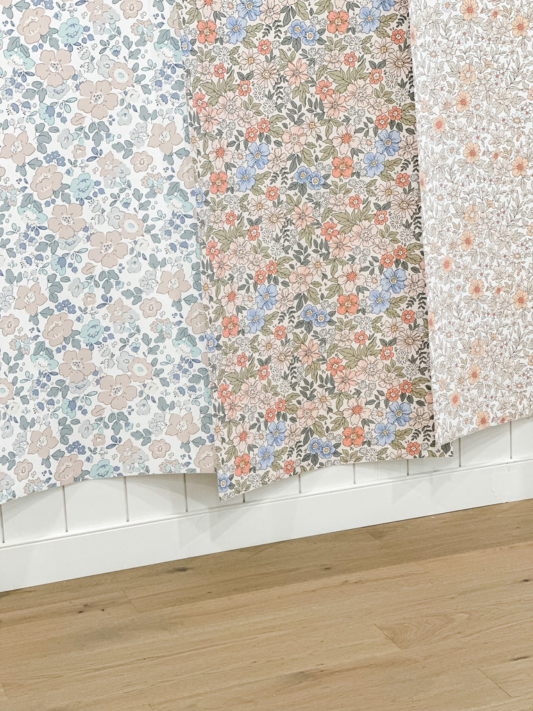 Peel and stick wallpaper for your home, dainty floral wallpaper in multiple colour options