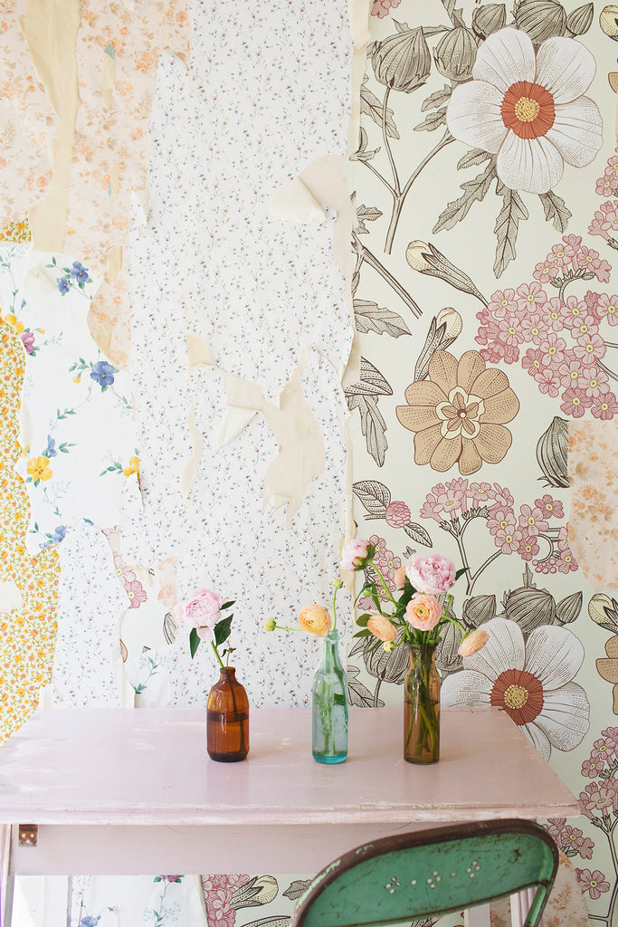 Traditional wallpaper damages walls, but peel and stick does not.