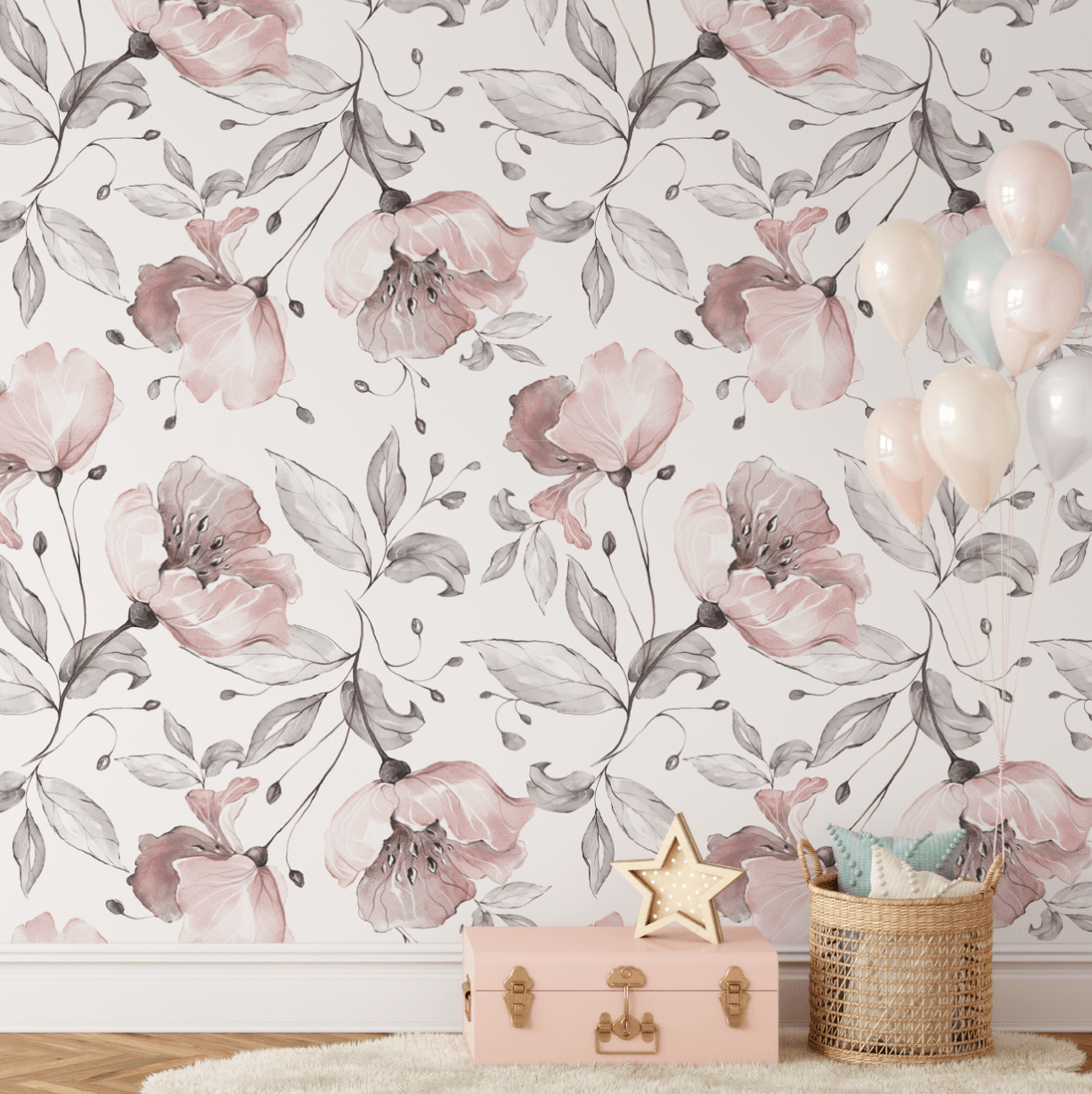 Once Upon A Flower Peel and Stick Wallpaper