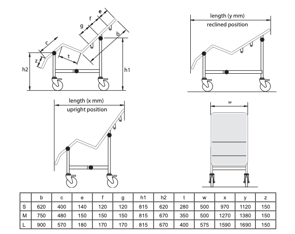 Aidapt Washington | Shower Cradle Specifications