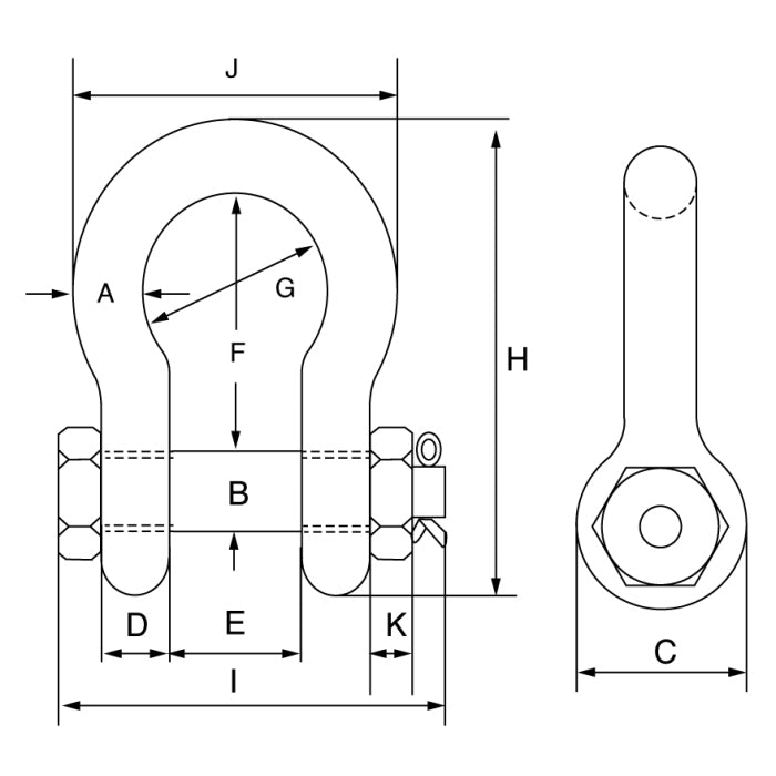 G-4163 Shackle Dimensions