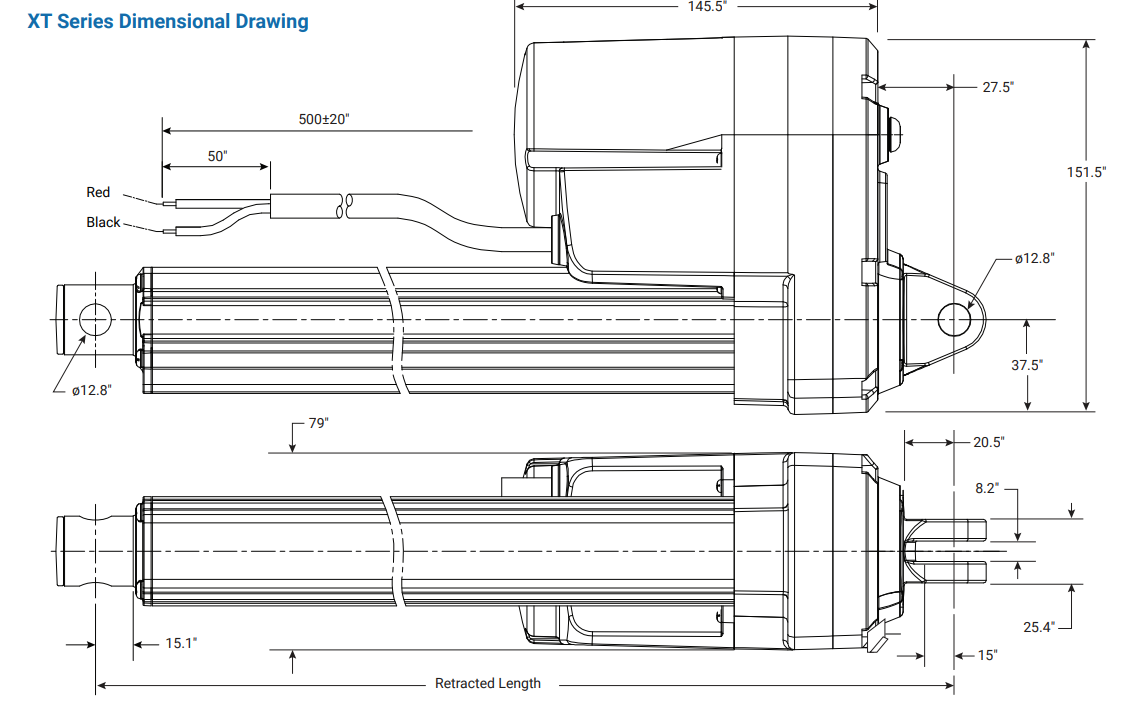 Duff Norton XT Series Drawing