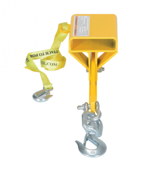 Forklift Hook Attachment (Double Swivel Latch) 4000lbs, Forklift Jibs &  Hooks