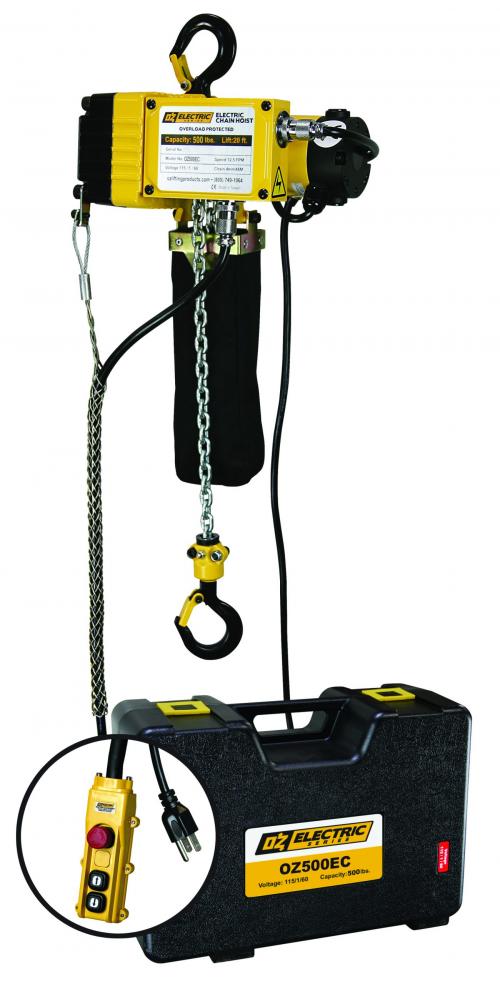 Electric Rope Hoist- 700Lb, 115v, 90ft lift, Electric Wire Rope Hoist