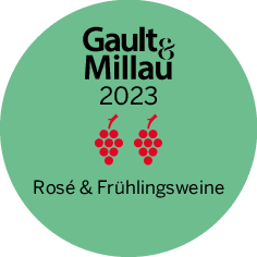 zwei rote Trauben Gault&Millau Frühlingsweine