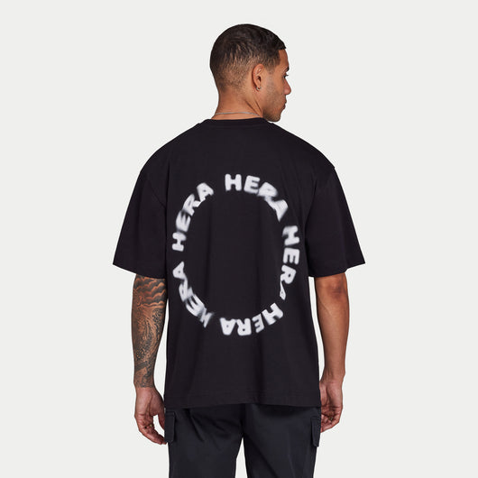 Men's Vintage Logo Heritage Chest T-Shirt in Nero Black Marl