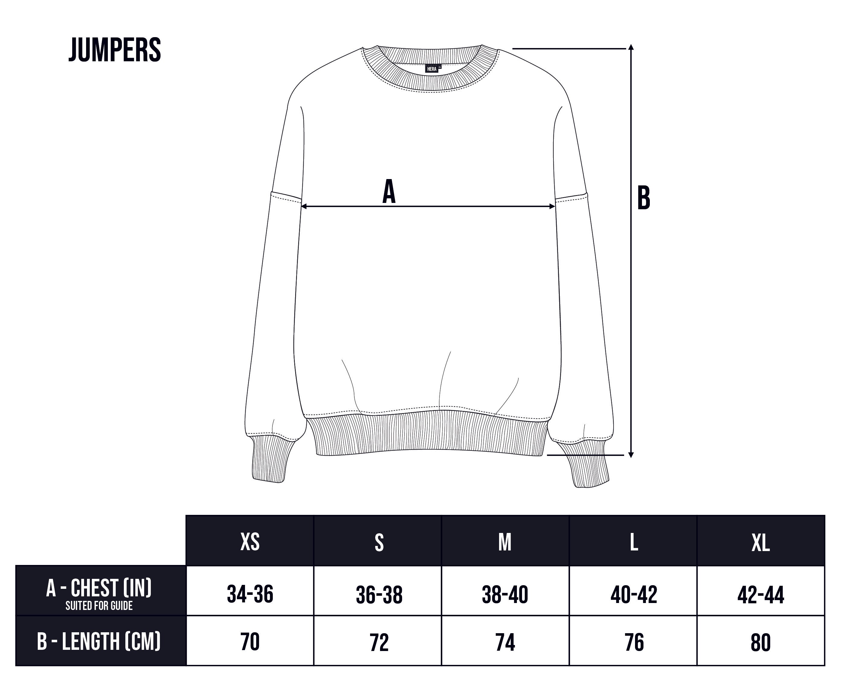 Off White Hoodie Size Chart