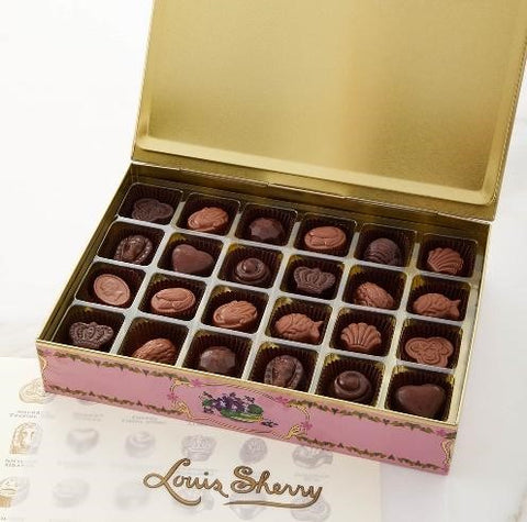 Louis Sherry Premium Chocolates, Orchid Designer Tin, 24 Pieces