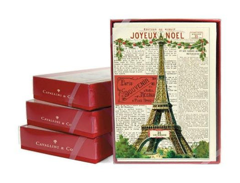 Cavallini & Co., Eiffel Joyeux Noel Boxed Christmas Note Cards
