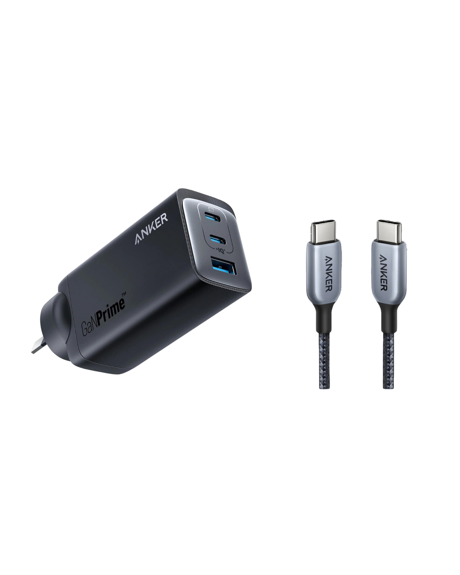 Anker 737 Charger (GaNPrime 120W) and Anker 765 USB-C to USB-C Cable (6ft,140W)