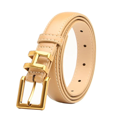 Slender Square Buckle Belt