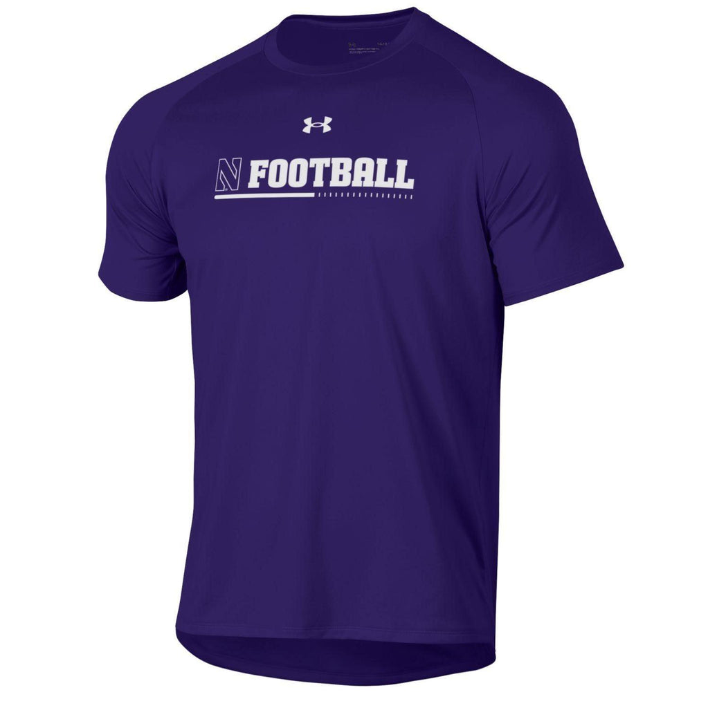 Northwestern Wildcats Men's Under Armour Football Purple T-Shirt Purple / M