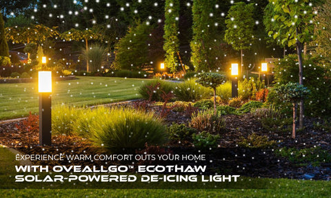 Wree Solar Powered Deicer,Wree Solar-Powered Electromagnetic Resonance  De-Icing Light,Solar Powered Deicing Driveway Lights ,Solar Landscape  Lights for Christmas Yard Garden Tree House ( Color : Warm 