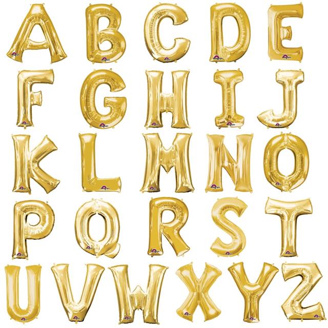 giant gold letters