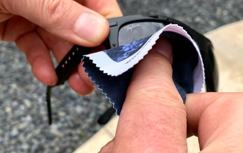 Cleaning Sunglass Lenses with Cloth