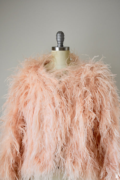 peach ostrich feathers