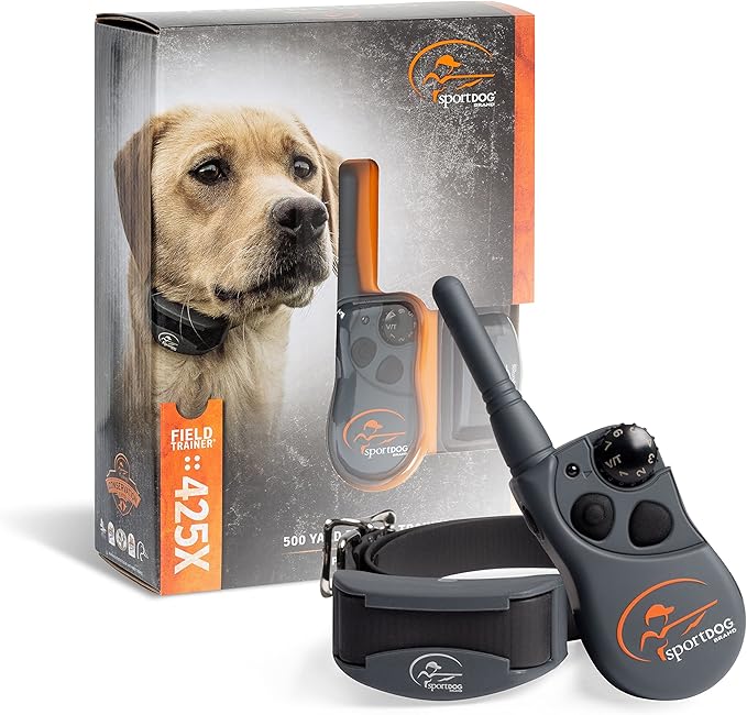 A grey training collar.