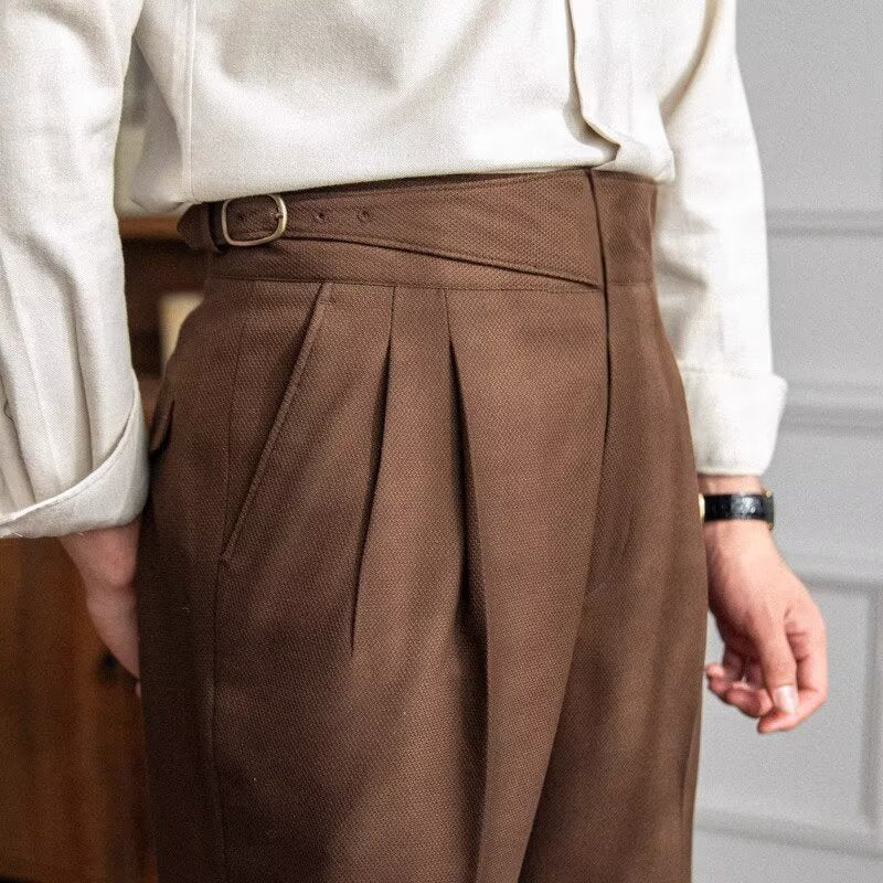 Product image showing additional feature of tailored pants