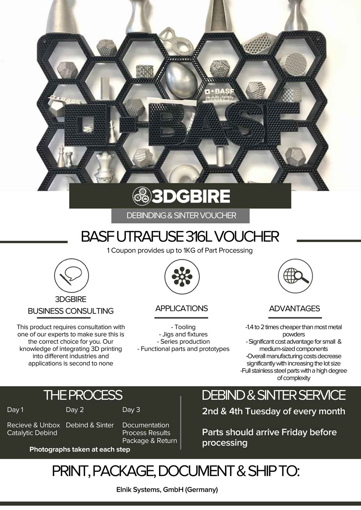 BASF Forward AM Ultrafuse 316L Debinding and Sinter Voucher