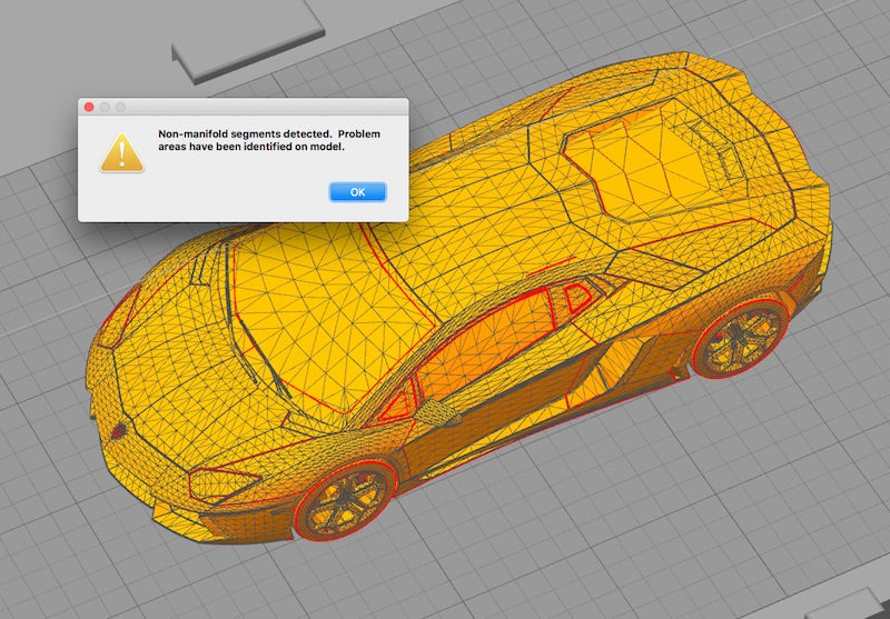 Simplify3D - mesh analysis and repair