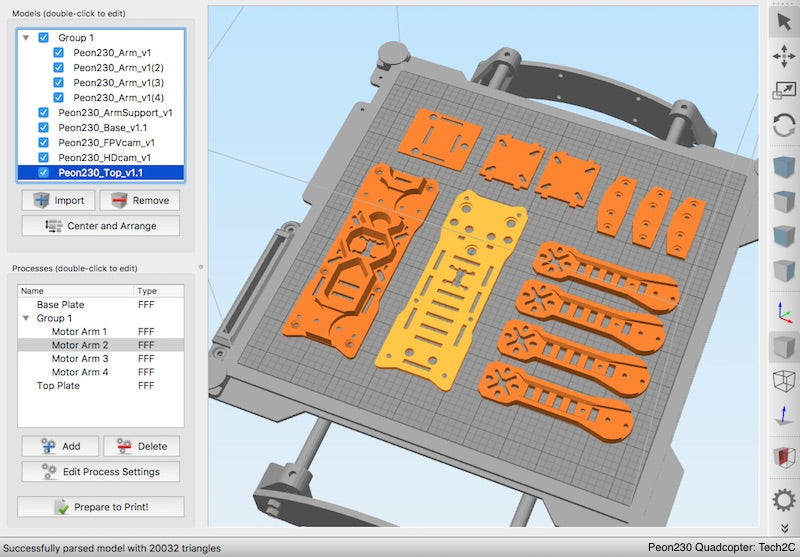 Simplify3D - multi-part customization