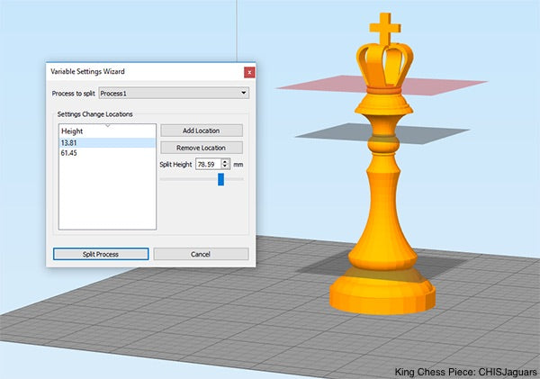 Simplify3D - variable print settings wizard