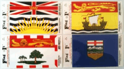 Canada Province Flag Decals & Stickers