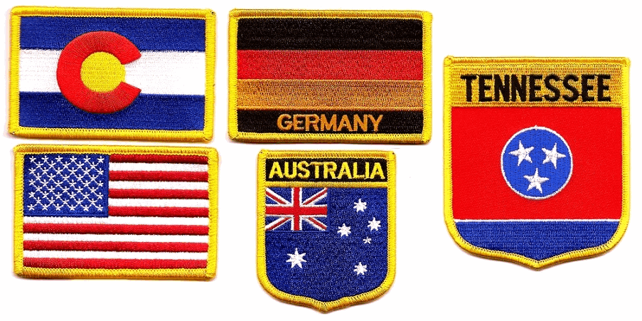 Flag Patch With County Name