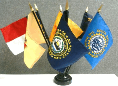 Miniature State Table Flags