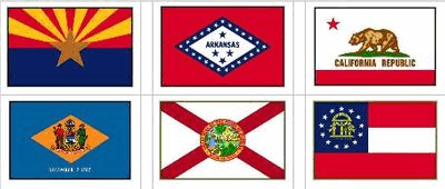 State Flag Stickers - 50 per sheet