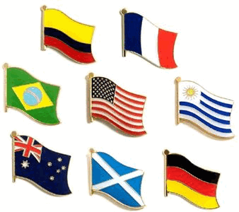 World Flag Pins - Single