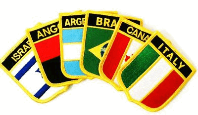World Flag Patches - Shield