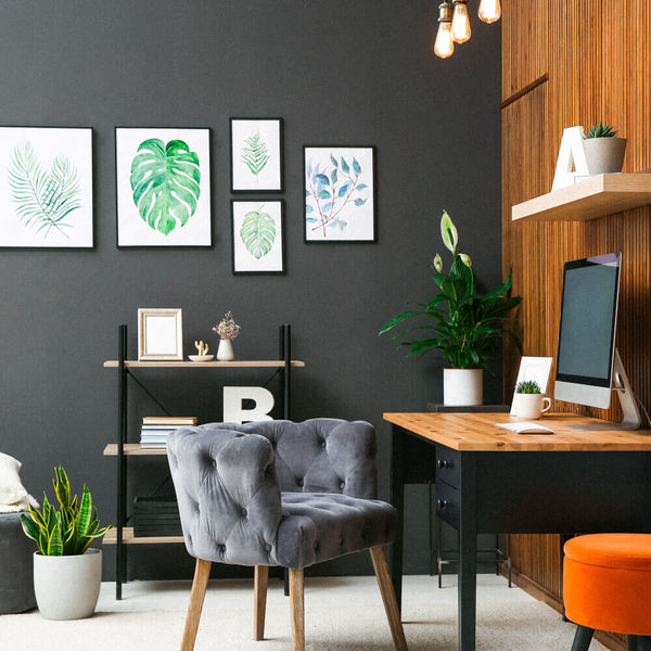 Sprinkle Club - A minimalist home office space with pops of bright colours