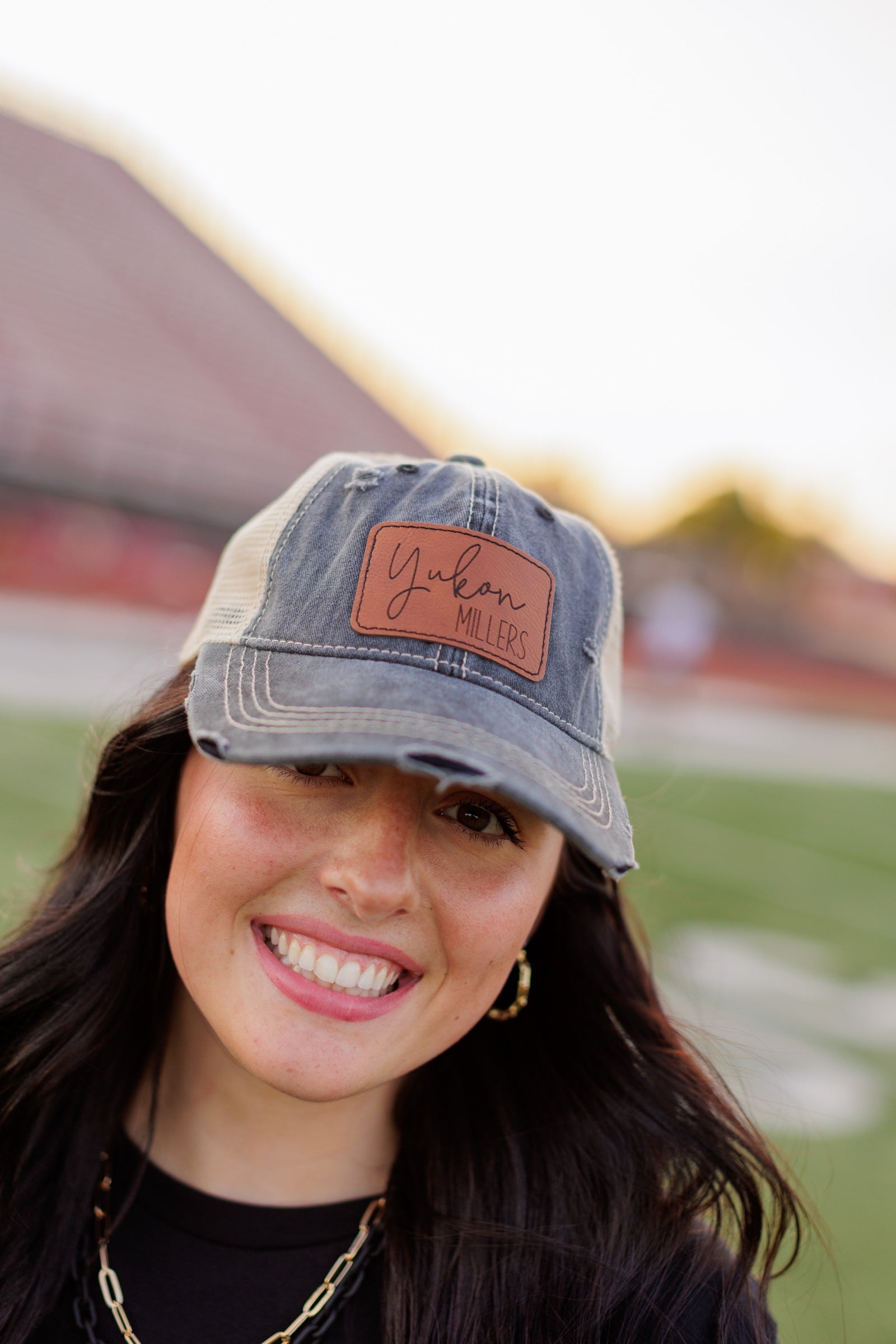 Mustang Broncos Mesh Back Pony Tail Hat - The Burlap Buffalo