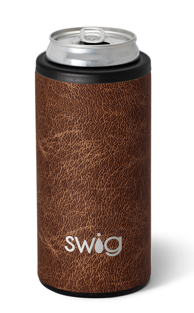 SWIG {FIREWORKS} Skinny Insulated Stainless Steel Can Cooler (12 oz.)